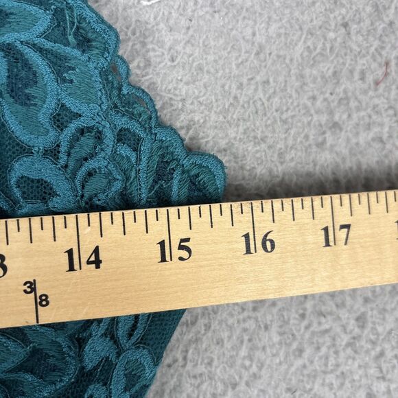 Soma Teal Green Cool Nights Lace Trim Chemise Sleep Nightie Size M - Picture 5 of 6